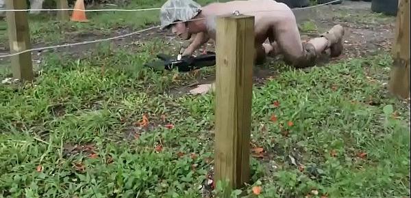  Military men cocks in  gay Jungle plow fest